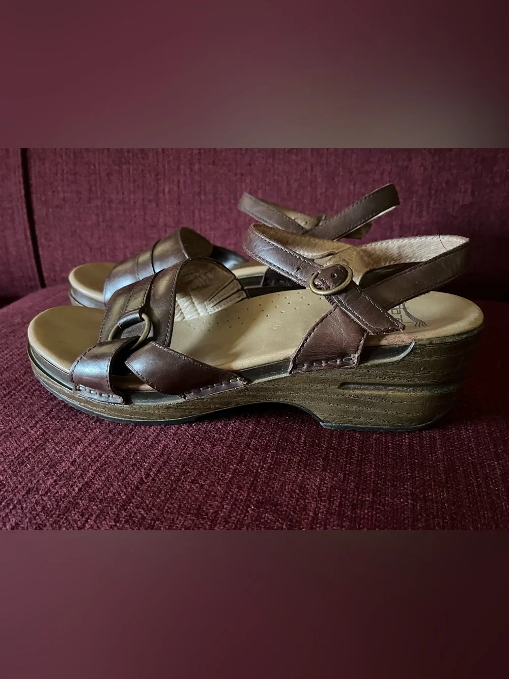 Dansko Ankle Strap and Ring Banded Sandals, Euro size 40